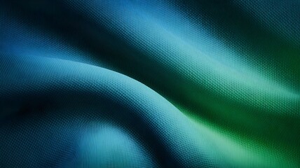 Abstract Blue and Green Digital Fabric Texture - High-Resolution Fluid Wave Background for Modern Design and Aesthetic Wallpapers