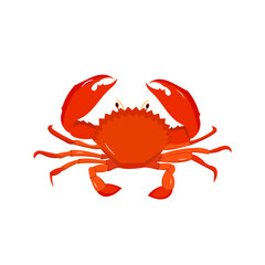 crab vector isolated on white background