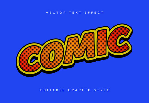 Comic Style Text Effect Mockup