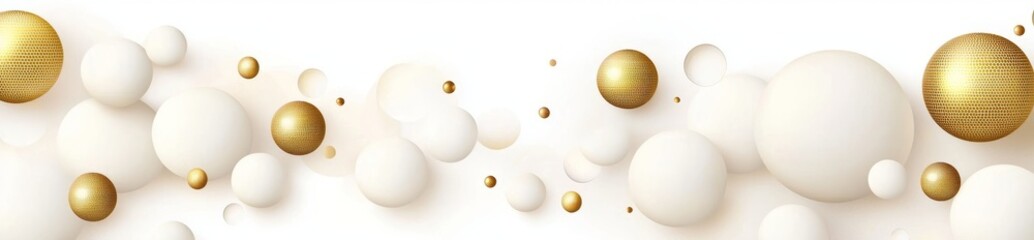 Fototapeta premium Tech geometric background featuring abstract golden and grey circles