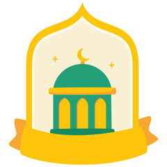 Islamic Cartoon Illustration Frame For Ramadan