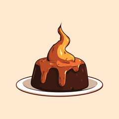 Pastry Cake Food Vector illustration 