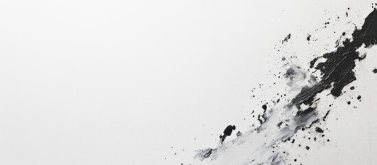 Black spot on white drawing paper blank sheet ideal for artwork mockup and creative design with ample copy space for text and graphics