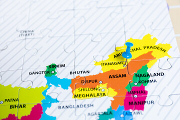Obraz premium Political map of India