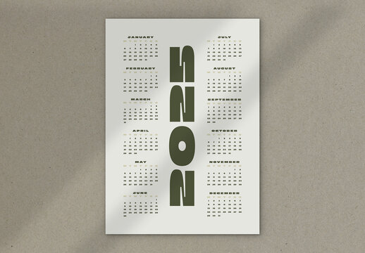 Minimal 2025 Calendar Poster