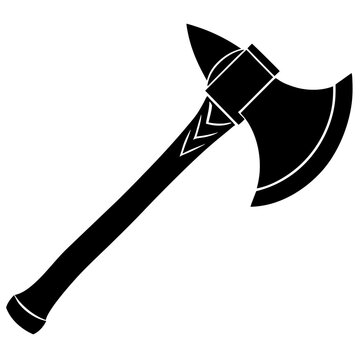 black axe isolated on white background clip art preview