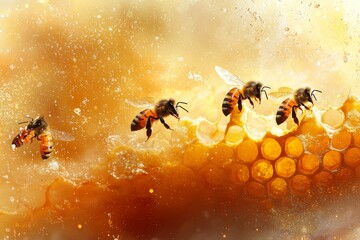 Fototapeta premium Concept of beekeeping