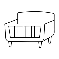 illustration of a bed with a pillow