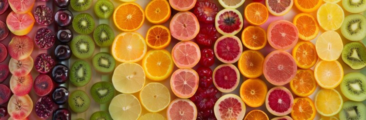 Collection with different fruits and vegetables