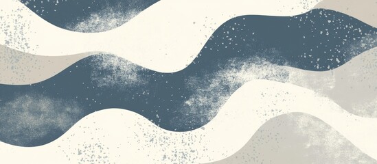 Obraz premium Distressed retro background with grey and white waves ideal for social media promotions, brochures, and poster designs featuring empty text space.