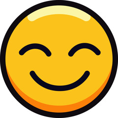 A smiling emoji with closed eyes and a cheerful expression.