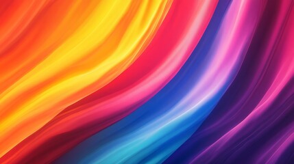 Fototapeta premium A colorful, multi-colored stripe of fabric with a rainbow pattern