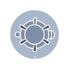 Heat detector flat icon