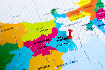 Political map of India