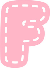 Stitch Font Letter F