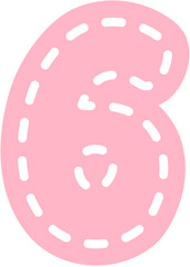 Stitch Font Number 6