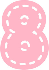 Stitch Font Number 8