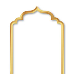 Gold Mosque Islamic Frame