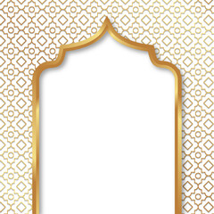 Gold Mosque Islamic Frame