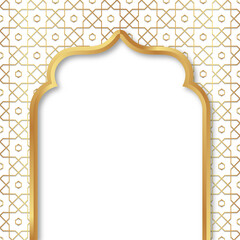 Gold Mosque Islamic Frame