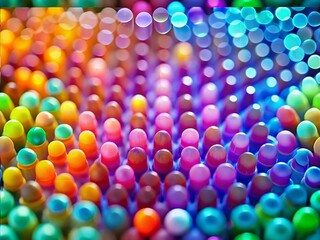 Bokeh Background with Abstract Plastic Texture - Stock Photo