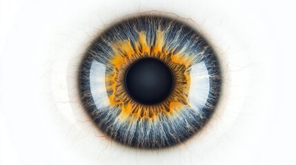 Close-Up of a Detailed Human Eye with Vibrant Colors