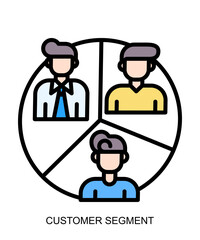 Color filled black line product presentation icon