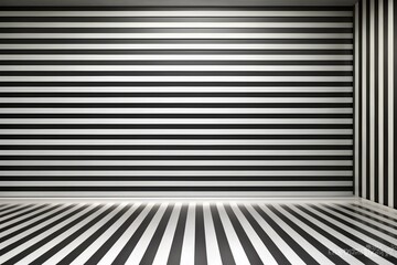 Bold Black and White Horizontal Stripe Background Texture