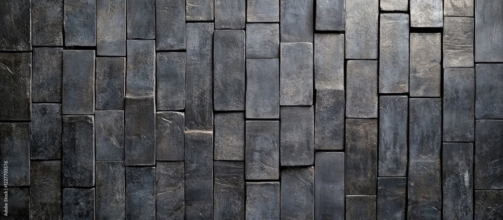 Poster rustic rectangular black stripe anthracite stone texture for wall and floor decorative tiles with em