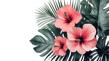 Fototapeta premium flores tropicales png