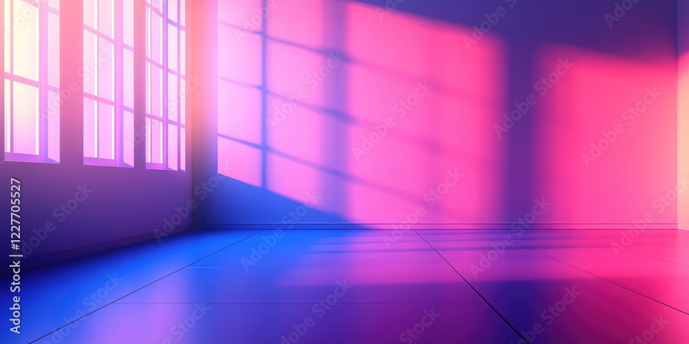Aufkleber Modern gradient background with soft shadows creating a sophisticated and serene space ideal for analysis or empty text placements.