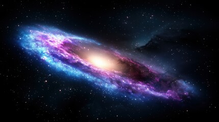 Obraz premium A Celestial Dance of Vibrant Nebulae in the Depths of Space