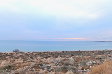 Issyk-Kul Lake During Twilight in Kyrgyzstan