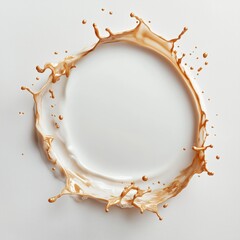 Mixture of milk and chocolate/milk tea/coffee splash. 