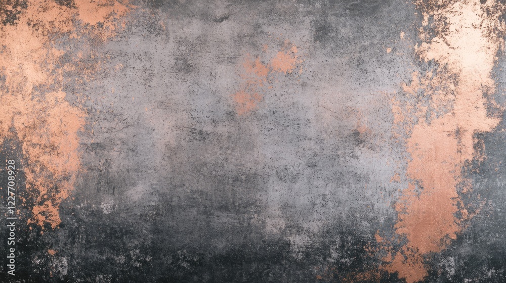 Poster rose gold and gray concrete plaster stone marble texture abstract background for modern design appli