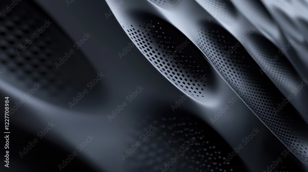 Aufkleber Sleek metallic texture with dynamic gray and silver gradients creating a modern abstract background design