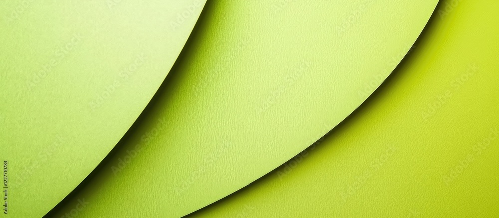 Aufkleber Lime green textured paper background with smooth curves suitable for creating modern designs or text overlays in various applications