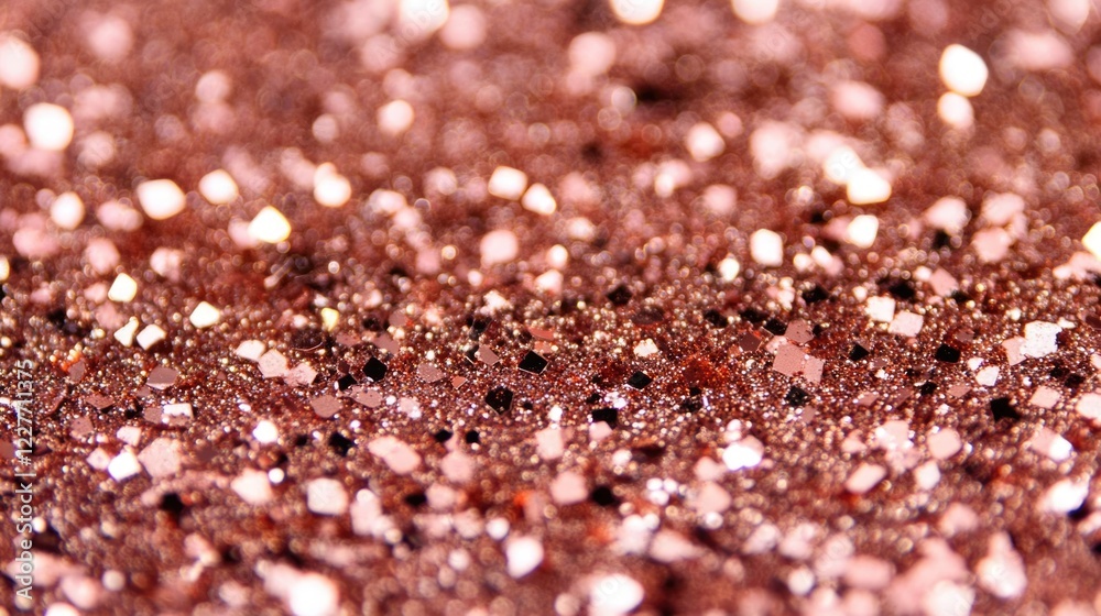 Poster rose gold bokeh shimmering glitter background with soft focus and sparkling light effects