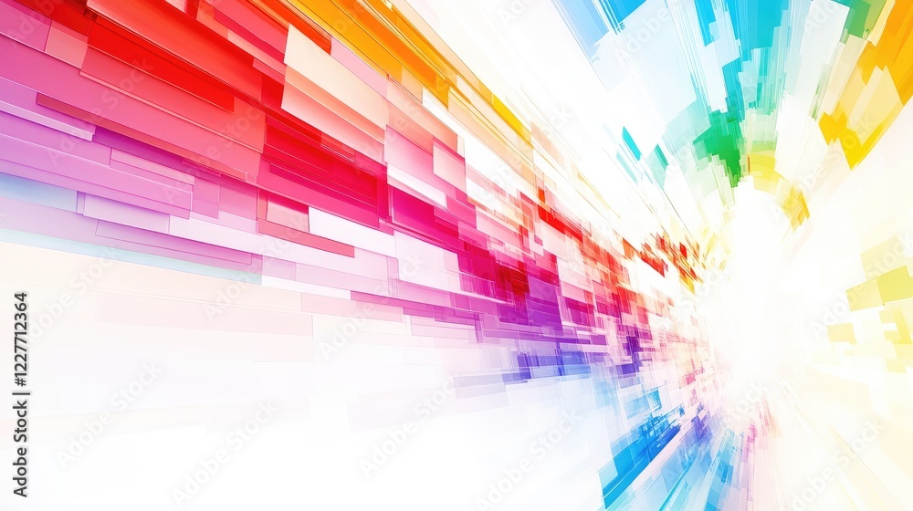 Poster Colorful abstract design showcasing vibrant brush strokes and gradients, ideal for background use in creative and artistic projects.