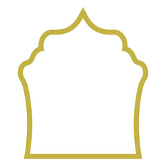 Gold Islamic Mosque Frame Decoration