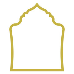 Gold Islamic Mosque Frame Decoration