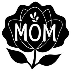 black and white flower