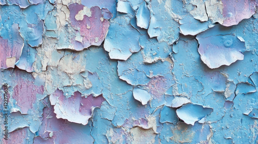 Poster sapphire metallic texture with peeling paint in shades of blue and purple for background and design 
