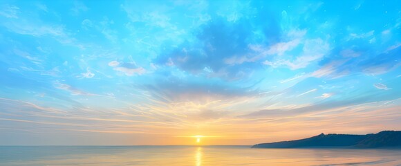 Fototapeta premium 夕焼け, 空, 海, 水, 太陽, 日の出, 海, 雲, 雲, 自然, 浜, 風景, 今夜, 地平線, 青, 夜会, オレンジ, 美しい, 太陽光, 