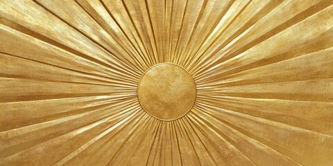 Golden Sunburst Pattern with Grapefruit Design and Blank Space for Customized Text or Branding