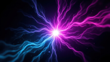 Obraz premium Futuristic energy blast with vibrant colors.