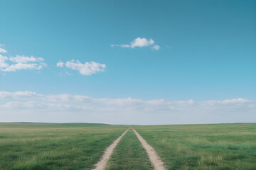 Obraz premium Endless Horizons: The Beauty of Open Landscapes and the Promise of New Beginnings