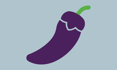 A simple eggplant art vector illustration 