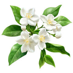 Obraz premium Jasmine Blooms Close Up on transparent background