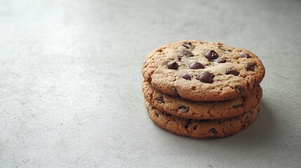 Gluten-free delight, a cozy and inviting stack of chocolate chip cookies